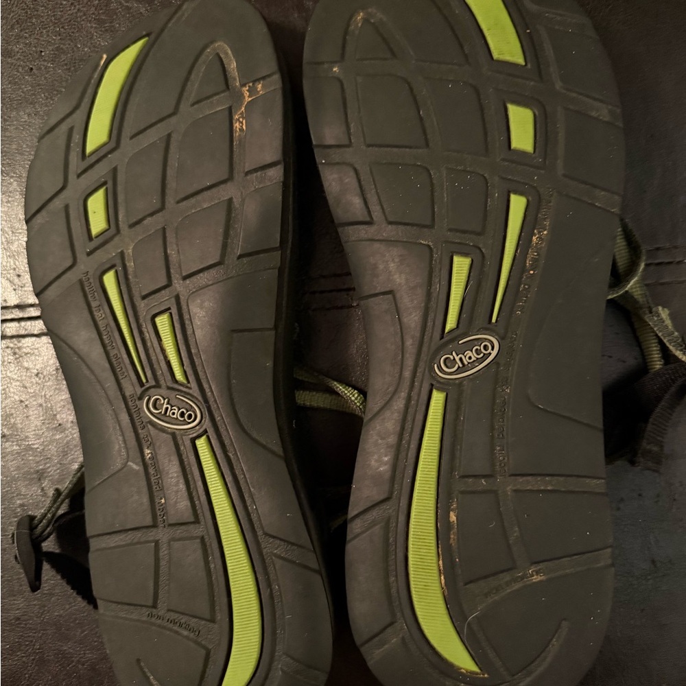 Chaco Olive and Black Strappy Sandals - Picture 4 of 4